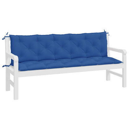 vidaXL Tuinbankkussens 2 st 180x50x7 cm oxford stof blauw