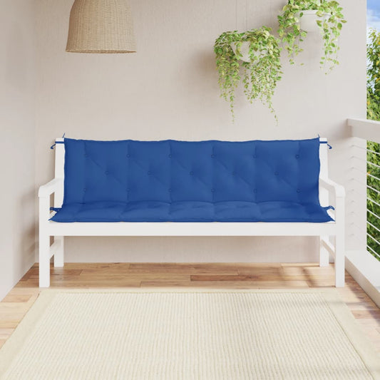 vidaXL Tuinbankkussens 2 st 180x50x7 cm oxford stof blauw