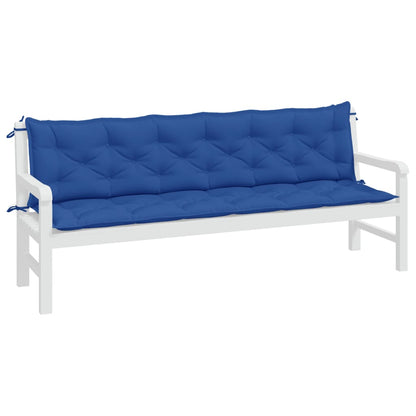 vidaXL Tuinbankkussens 2 st 200x50x7 cm oxford stof blauw