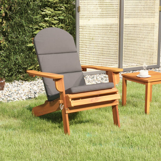 vidaXL Tuinstoel Adirondack met kussens massief acaciahout