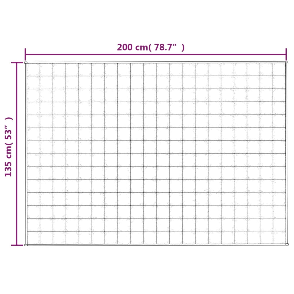 vidaXL Verzwaringsdeken 135x200 cm 6 kg stof grijs