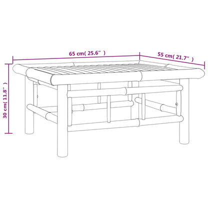 vidaXL Tuintafel 65x55x30 cm bamboe