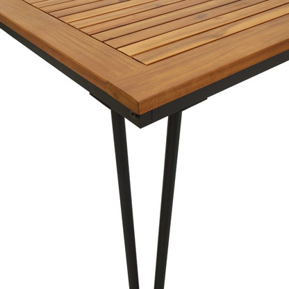 vidaXL Tuintafel met haarspeldpoten 160x80x75 cm massief acaciahout