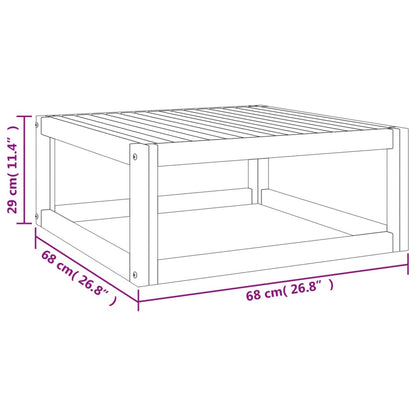 vidaXL 6-delige Loungeset met lichtgrijze kussens massief hout