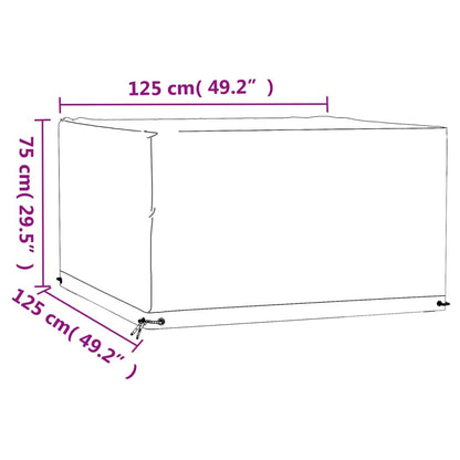 vidaXL Tuinmeubelhoes met 8 oogjes vierkant 125x125x75 cm