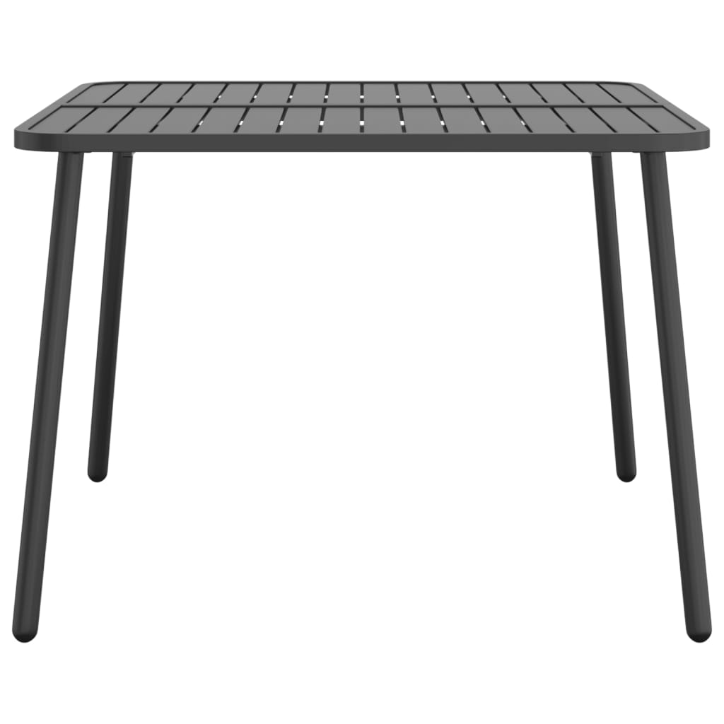 vidaXL Tuintafel 100x100x71 cm staal antracietkleurig