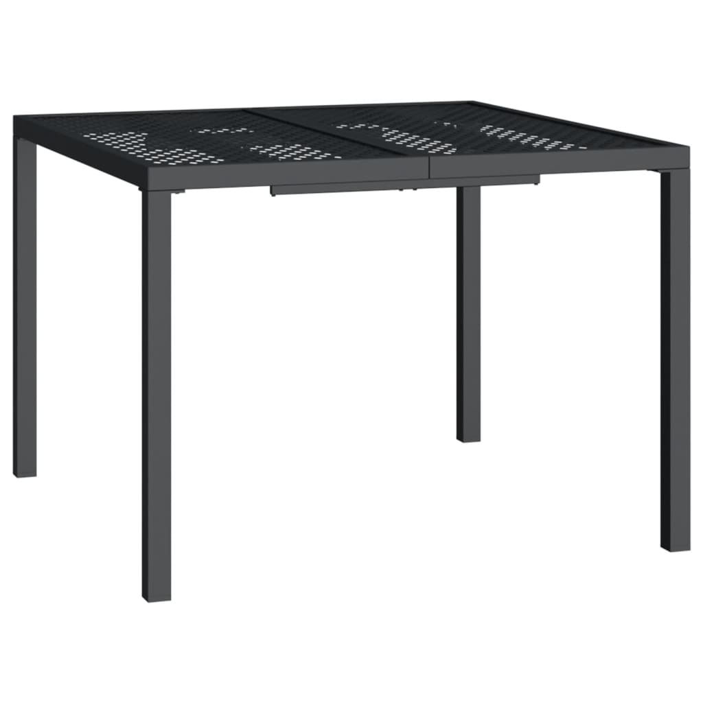 vidaXL Tuintafel 100x100x72 cm staal antracietkleurig