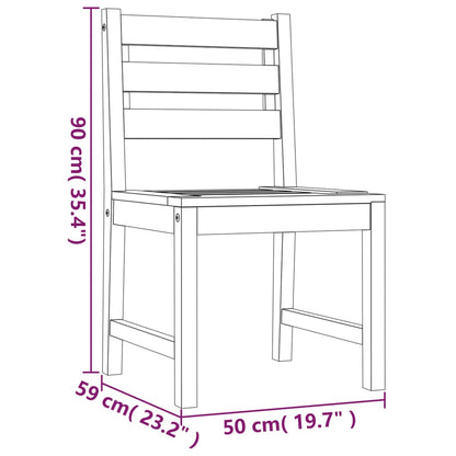 vidaXL Tuinstoelen 6 st massief teakhout