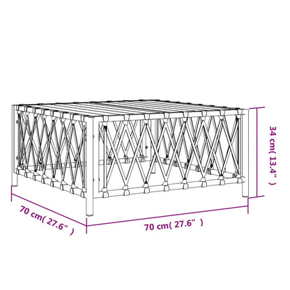 vidaXL Tuintafel 70x70x34 cm geweven stof antracietkleurig