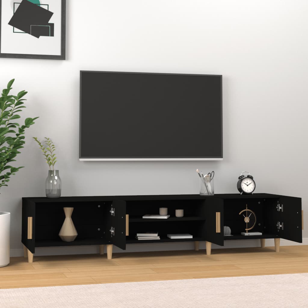 vidaXL Tv-meubel 180x31,5x40 cm bewerkt hout zwart