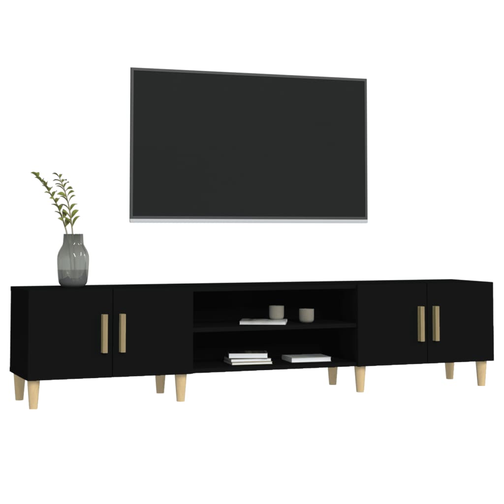 vidaXL Tv-meubel 180x31,5x40 cm bewerkt hout zwart