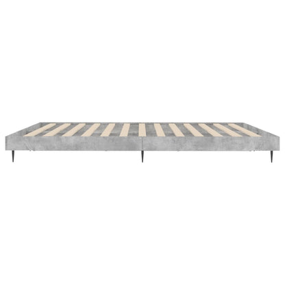 vidaXL Bedframe bewerkt hout betongrijs 160x200 cm