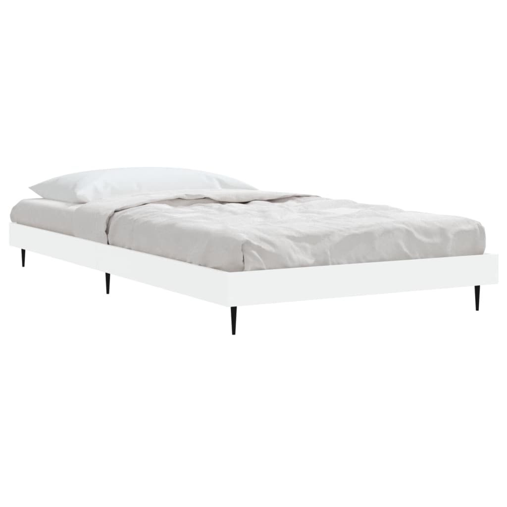 vidaXL Bedframe bewerkt hout wit 90x190 cm