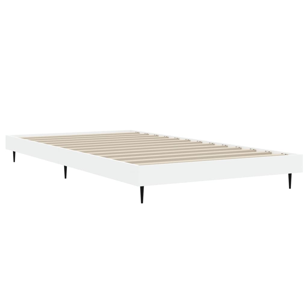 vidaXL Bedframe bewerkt hout wit 90x190 cm