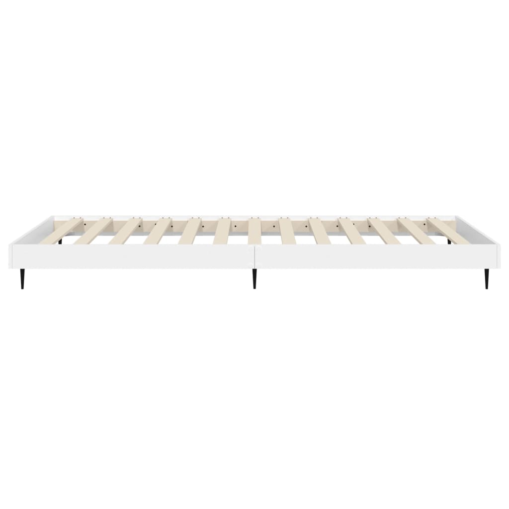 vidaXL Bedframe bewerkt hout wit 90x190 cm