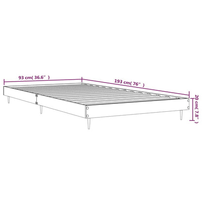 vidaXL Bedframe bewerkt hout wit 90x190 cm