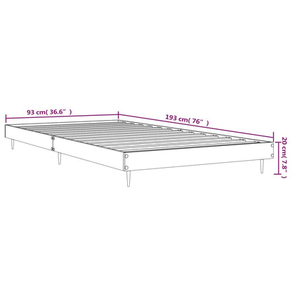 vidaXL Bedframe bewerkt hout wit 90x190 cm