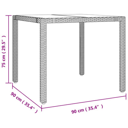 vidaXL 3-delige Tuinset met kussens poly rattan beige