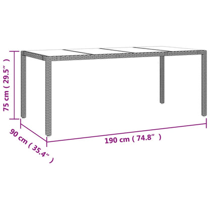 vidaXL 9-delige Tuinset met kussens poly rattan beige