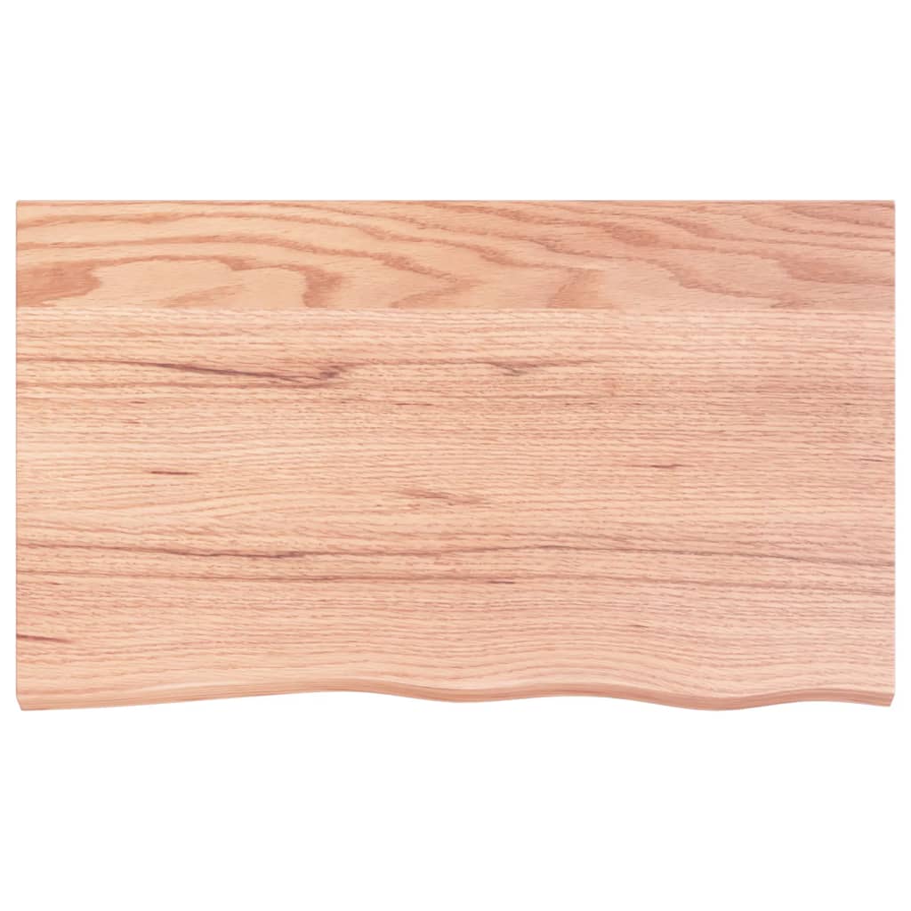 vidaXL Wandschap 100x60x(2-6)cm behandeld massief eikenhout lichtbruin