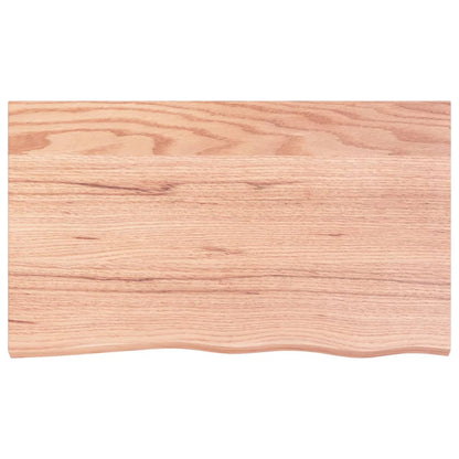 vidaXL Wandschap 100x60x(2-6)cm behandeld massief eikenhout lichtbruin