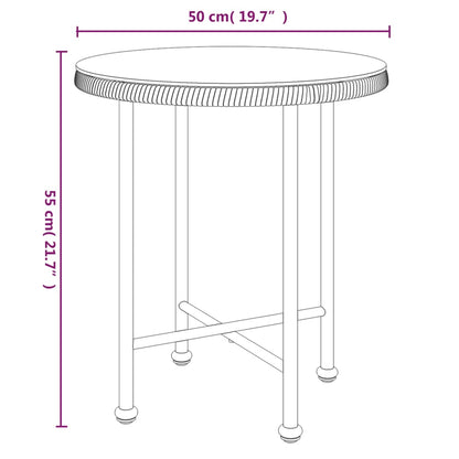 vidaXL 3-delige Tuinset poly rattan zwart