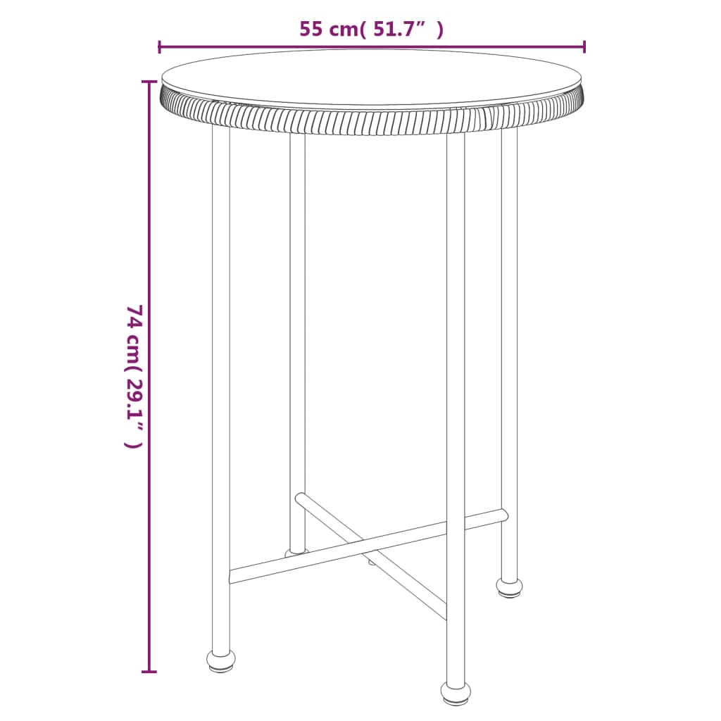 vidaXL 5-delige Tuinset poly rattan