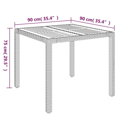 vidaXL 5-delige Tuinset met kussens poly rattan grijs