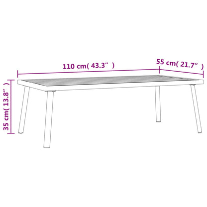 vidaXL 2-delige Loungeset staal antracietkleurig