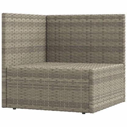 vidaXL 5-delige Loungeset met kussens poly rattan grijs