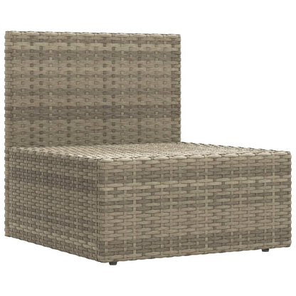 vidaXL 5-delige Loungeset met kussens poly rattan grijs