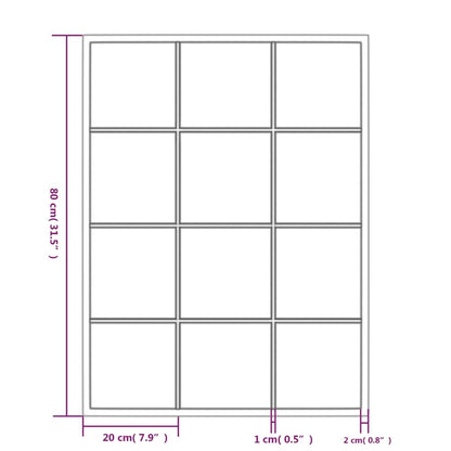 vidaXL Wandspiegels 3 st 80x60 cm metaal zwart