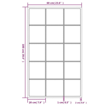 vidaXL Wandspiegels 6 st 100x60 cm metaal zwart