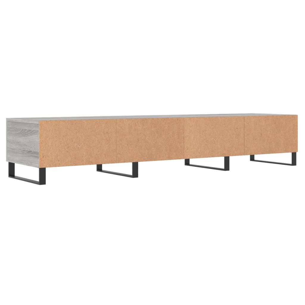 vidaXL Tv-meubel 150x36x30 cm bewerkt hout grijs sonoma eikenkleurig