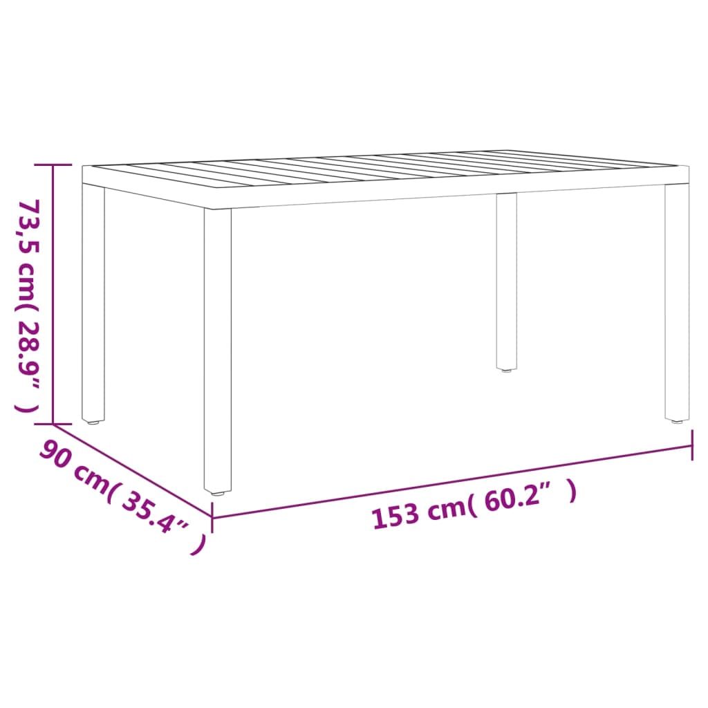 vidaXL 7-delige Tuinset aluminium zwart