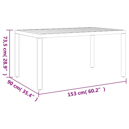 vidaXL 7-delige Tuinset aluminium zwart