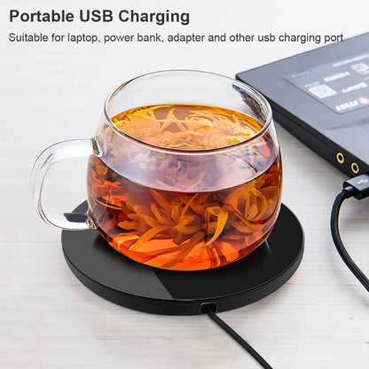 Coffee Cup Heater Mug Warmer USB Heating Pad Electric Milk Tea Water Thermostatic Coasters Cup Warmer for Home Office Desk DC 5V