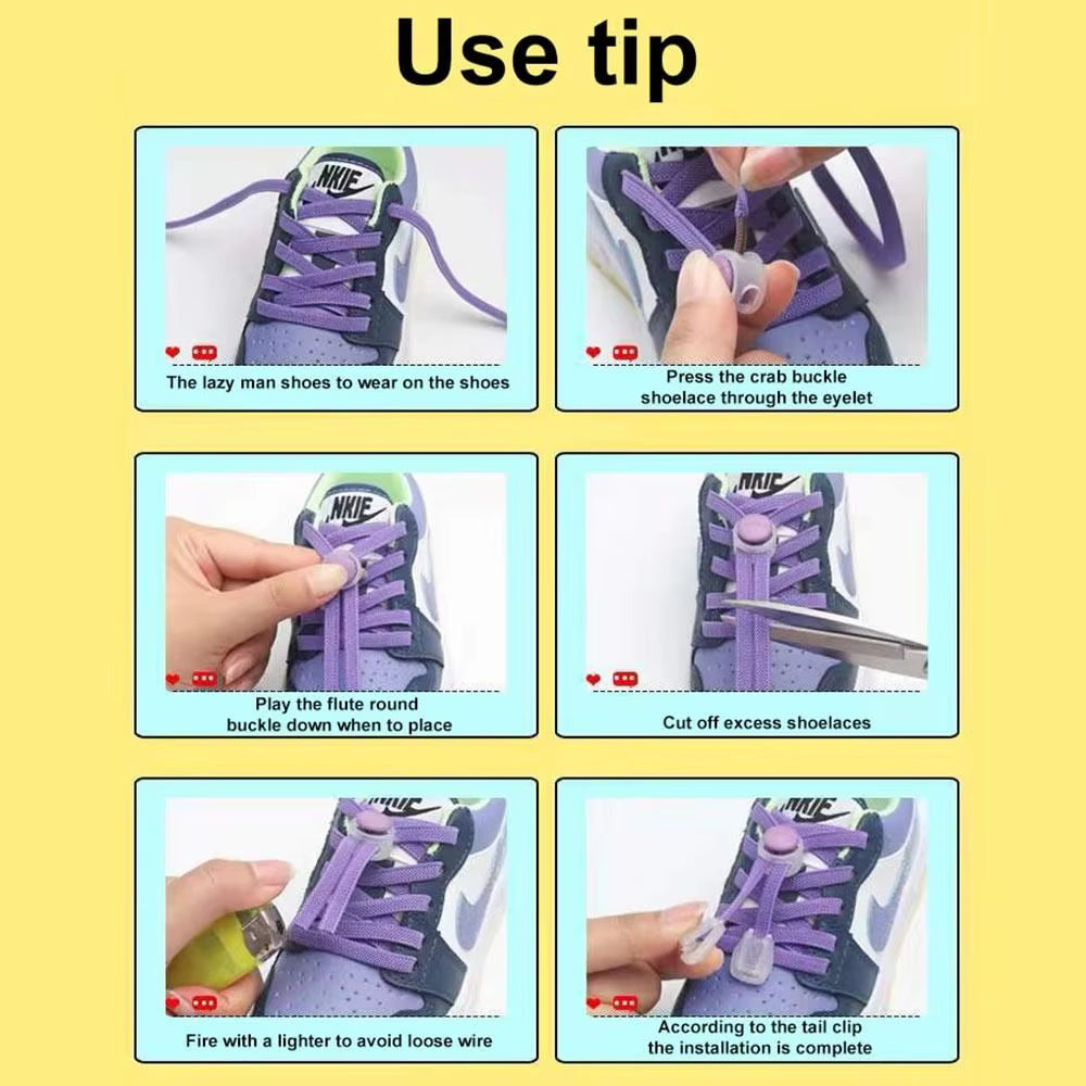 Adjustable Shoelaces Lock Device Creativity No Need to Tie Shoe Accessories Shoelace Clip Shoelaces Spring Lock Shoelaces Lock