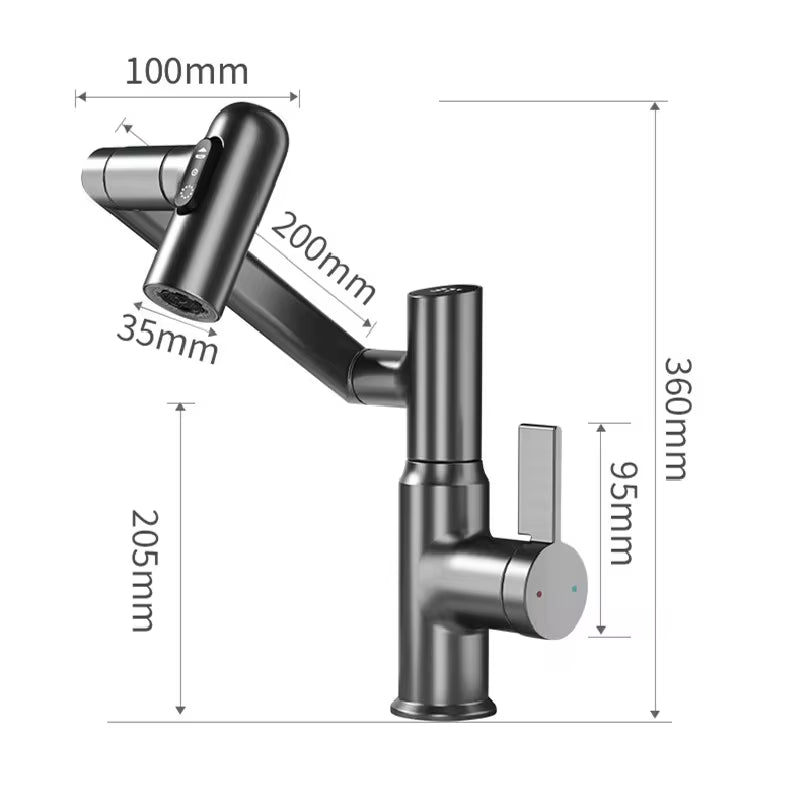 Revolutionary 360° Digital LED Basin Faucet - Multi-Function Hot & Cold Water Mixer for Your Bathroom